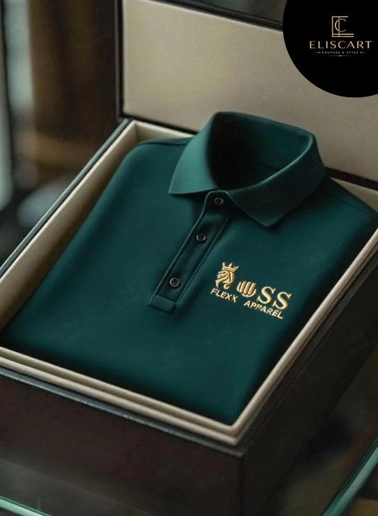 Men's Breathable Polyester Short Sleeve Polo Shirt - Versatile Business Casual Style