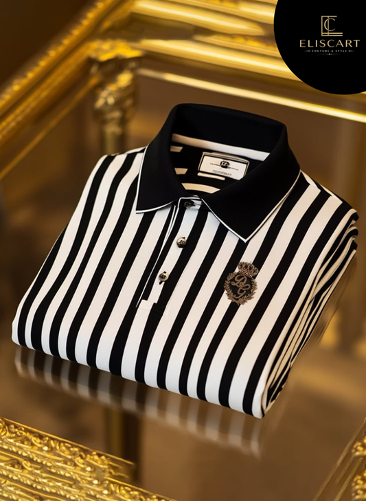 Men's Business Button-Down Short Sleeve Polyester Polo Shirt